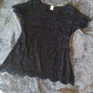 Shabby Apple black lace top